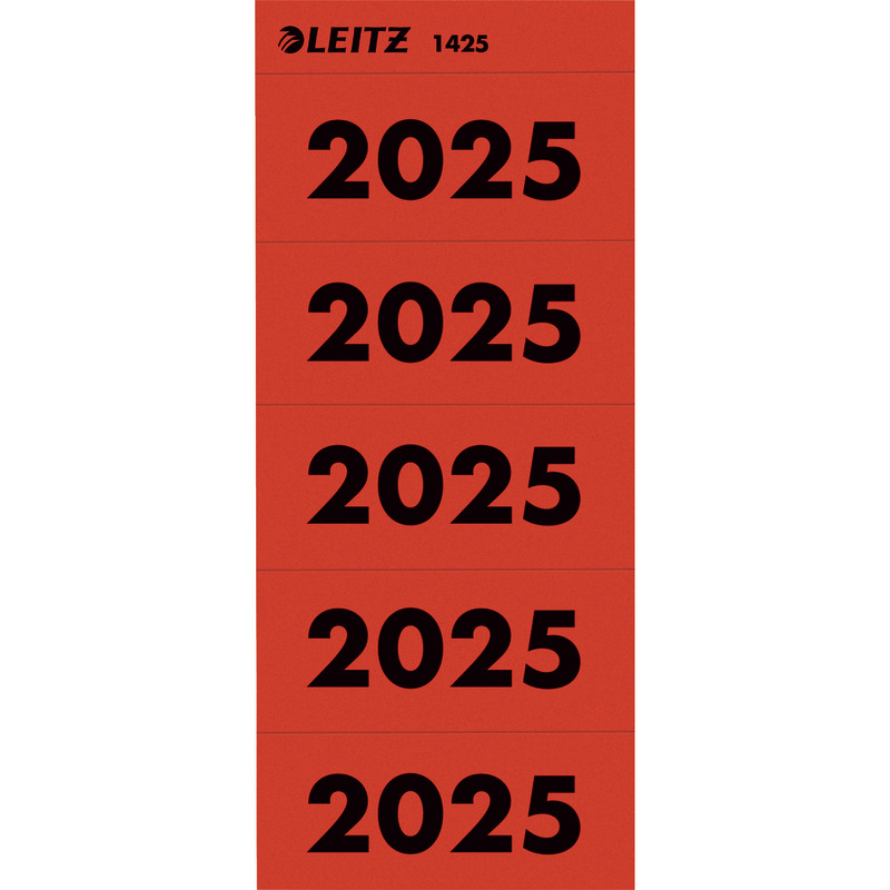 LEITZ Jahreszahlen 2025, 60 x 25, 5mm, selbstklebend, 100 Etiketten