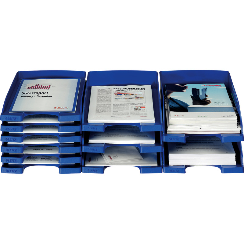 LEITZ Briefkorb Flach Plus 5237 - blau