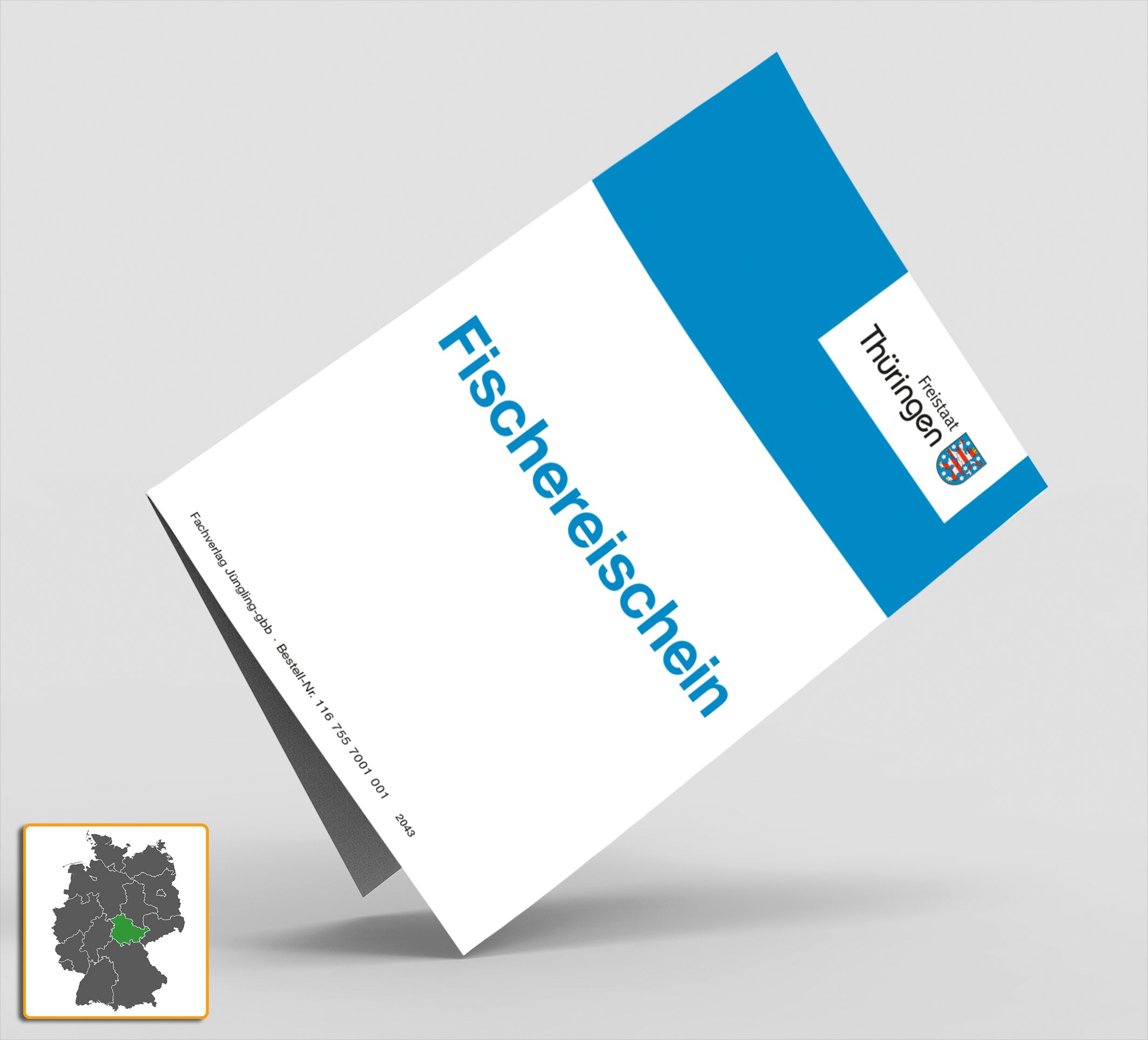 Fischereischein für Behörden, A6, weiß