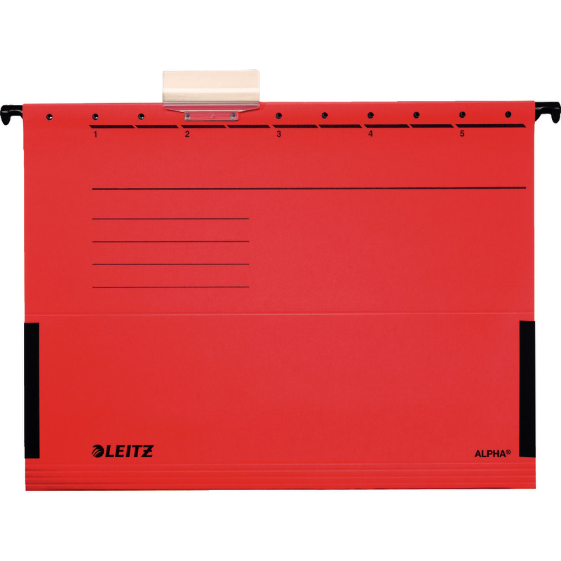 LEITZ Color-Hängetasche  Alpha 1986, mit Papierfröschen - rot