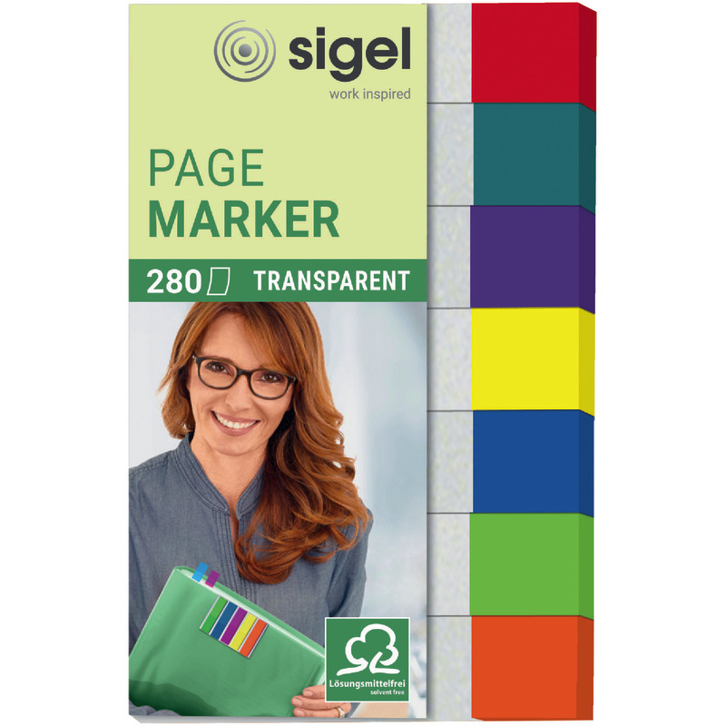 sigel Haftmarker-Papier HN677 Transparent Mini, 50 x 12 mm