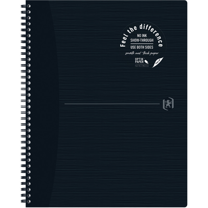 Oxford Spiralbuch / Collegeblock Origins DIN A4, liniert, SCRIBZEE® kompatibel - schwarz