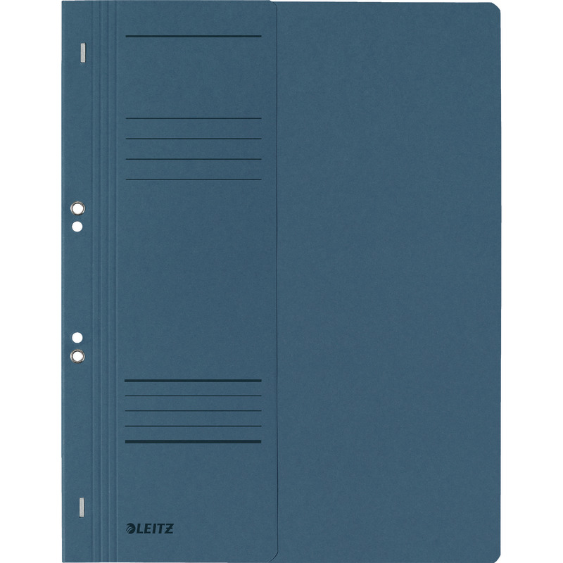 LEITZ Ösenhefter 3740, A4, halber Vorderdeckel, RC-Karton - blau