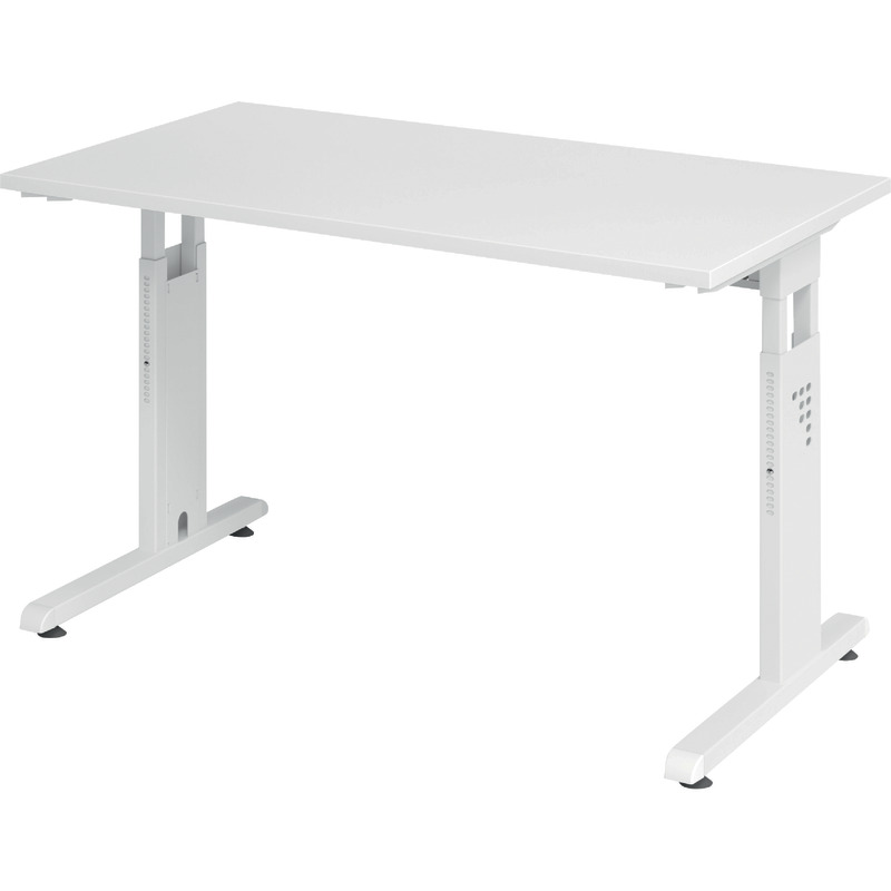 SoldanOffice Schreibtisch C-Fuß 1.200 x 670 mm, Gestell weiß