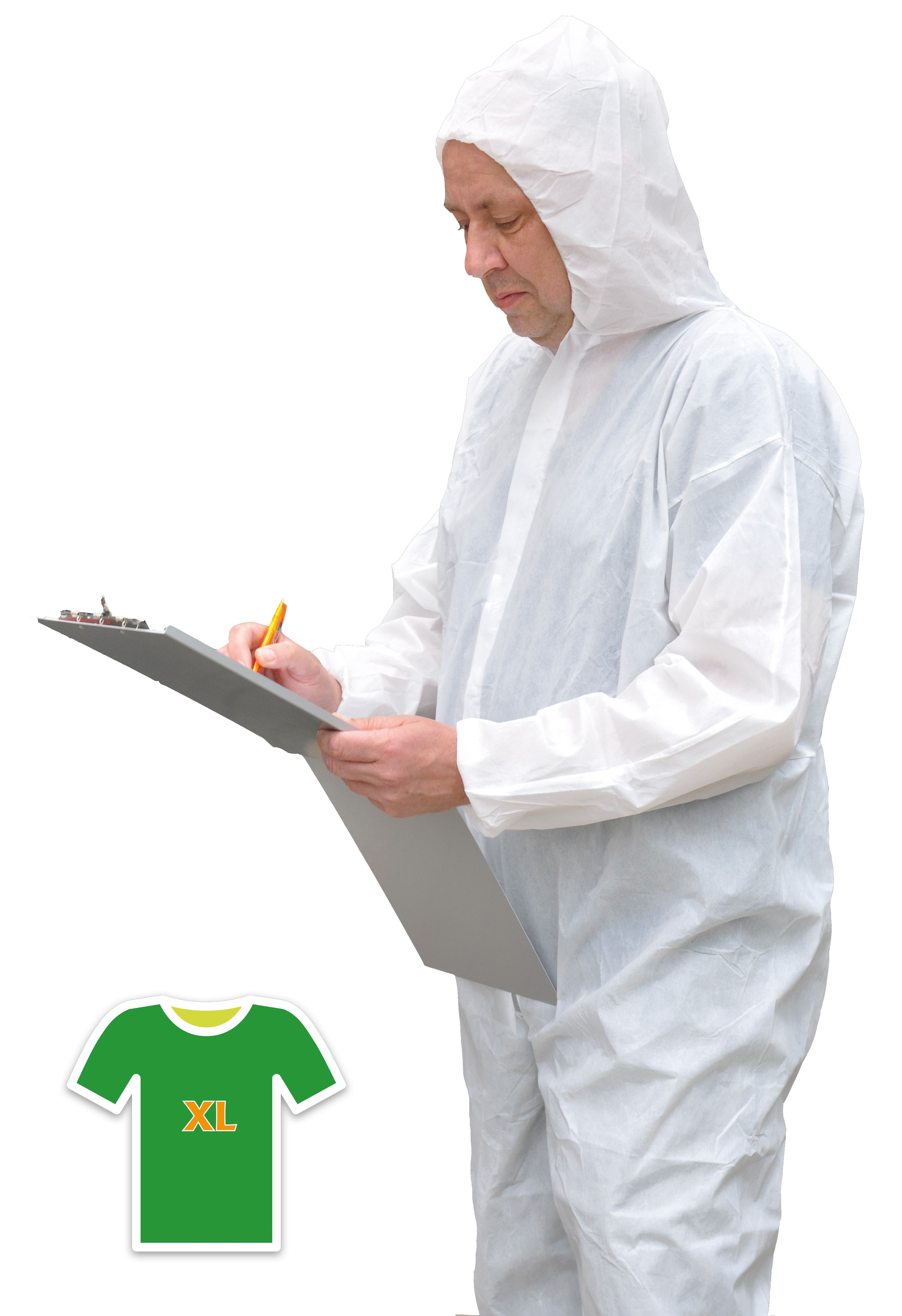 PPplus-Overall weiß Gr. XL mit Kapuze PPplus-Overall weiß Gr. XL mit Kapuze