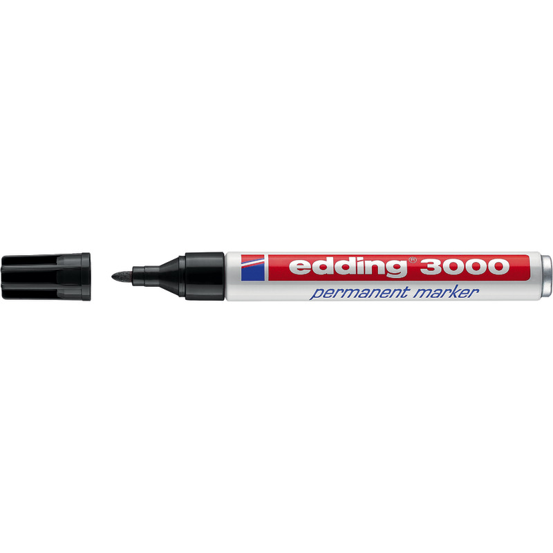 edding 3000 Permanentmarker, Einzelfarben - schwarz