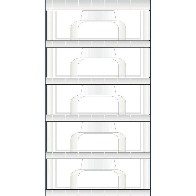 Really Useful Box Single Tower 5 x 7 l Schubladen - transparent