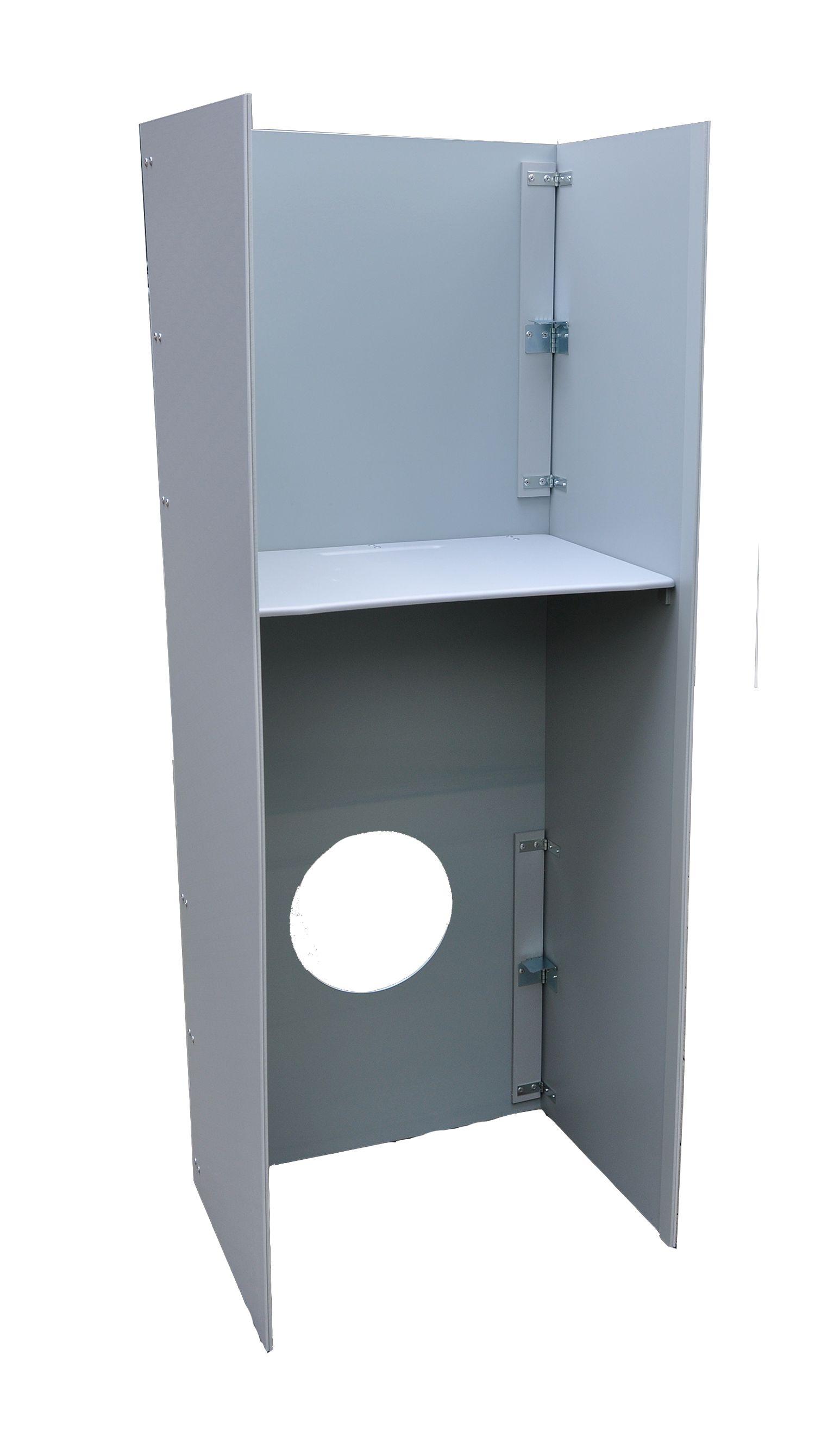 Stand-Wahlkabine 175 cm hoch (mit Ausschnitt)