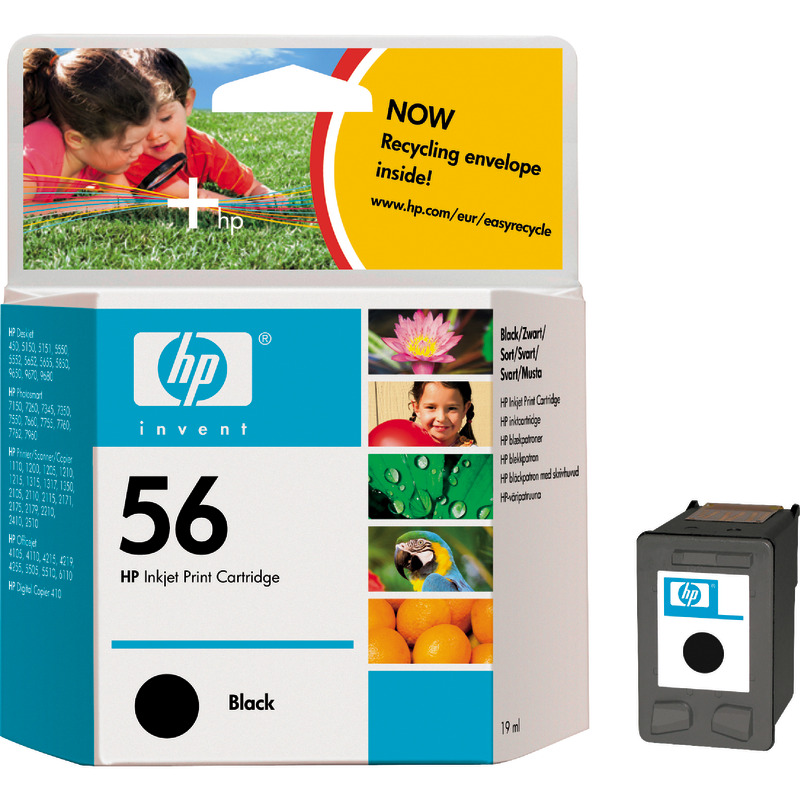 hp vivera Tintenpatrone C6656A (Nr. 56), schwarz