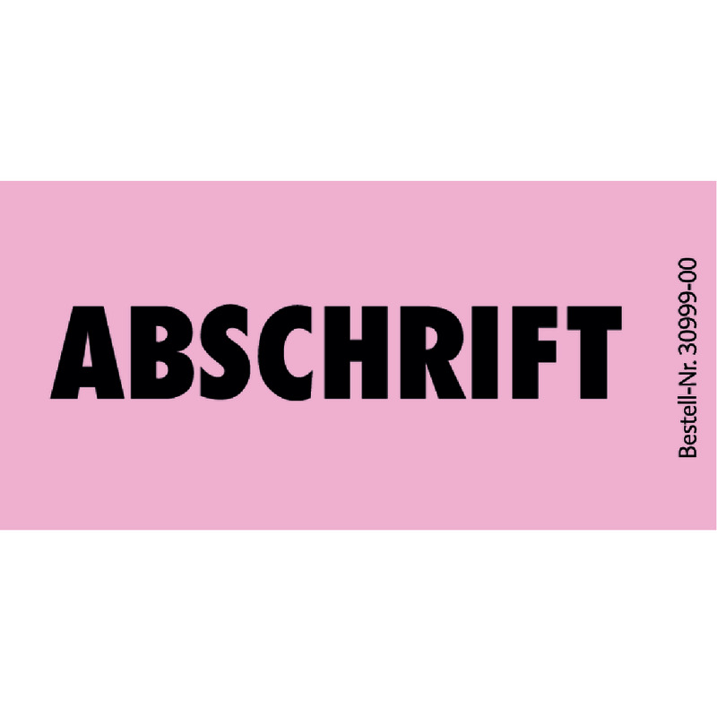 SoldanPlus Bedruckte Haftnotizen: ABSCHRIFT, rosa