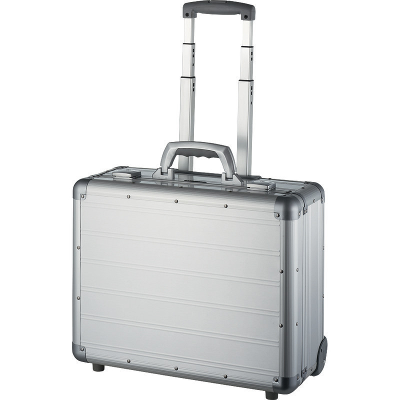 ALUMAXX Pilotenkoffer GALAXY, mit Trolley, 2 Rollen - silber