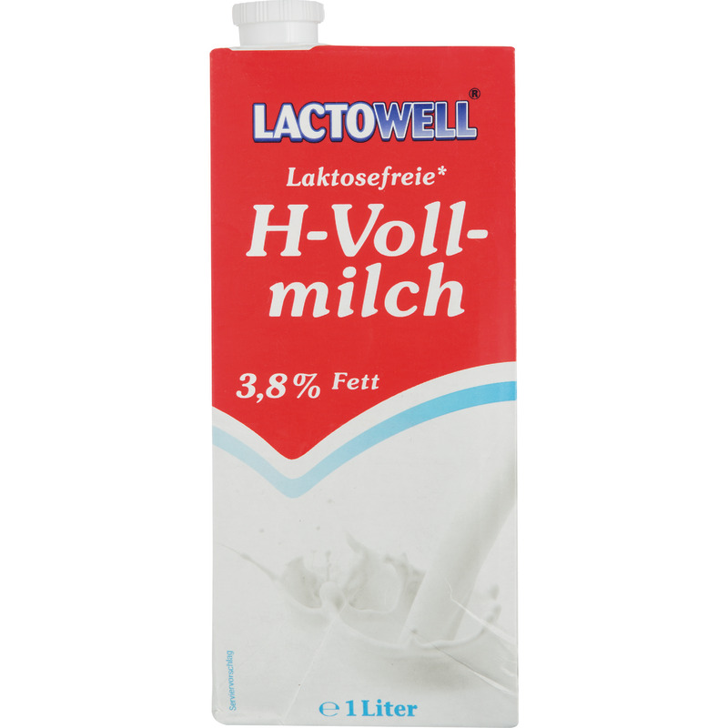 Lactowell H-Vollmilch laktosefrei, 3, 8 %, 1 Liter