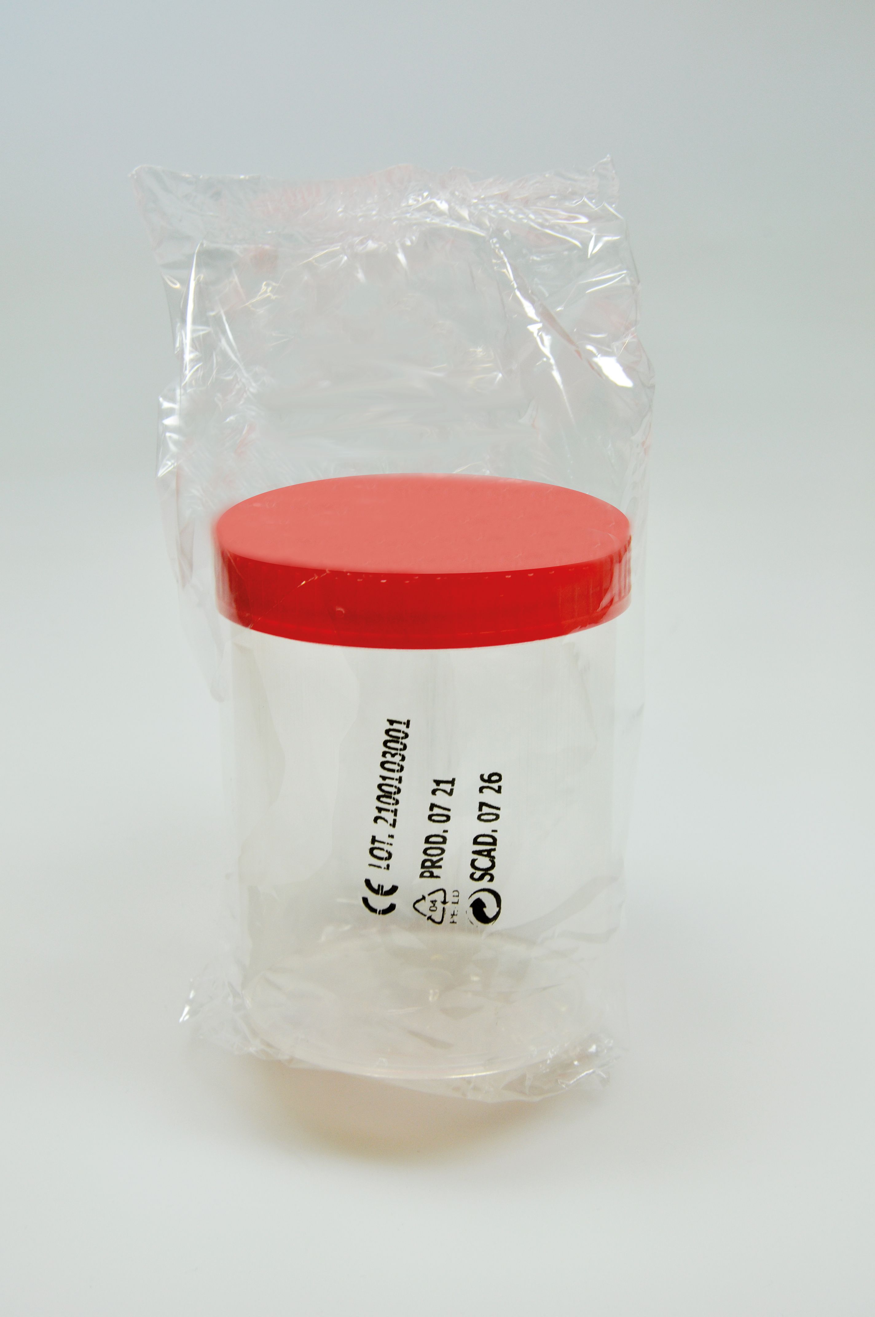 Probenbecher 200ml, mit Schraubverschluss, steril