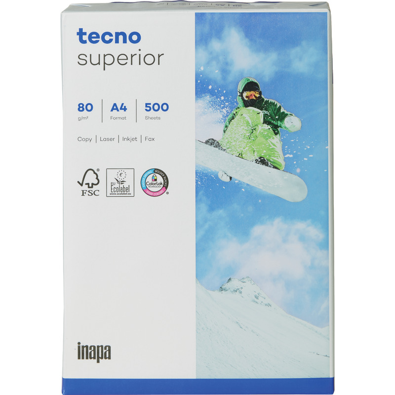 Kopierpapier tecno® superior, DIN A4, 80 g/m², Pack: 500 Blatt