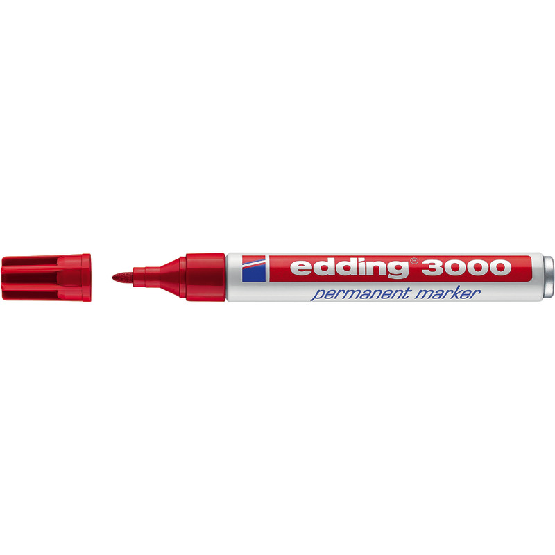 edding 3000 Permanentmarker, Einzelfarben - rot