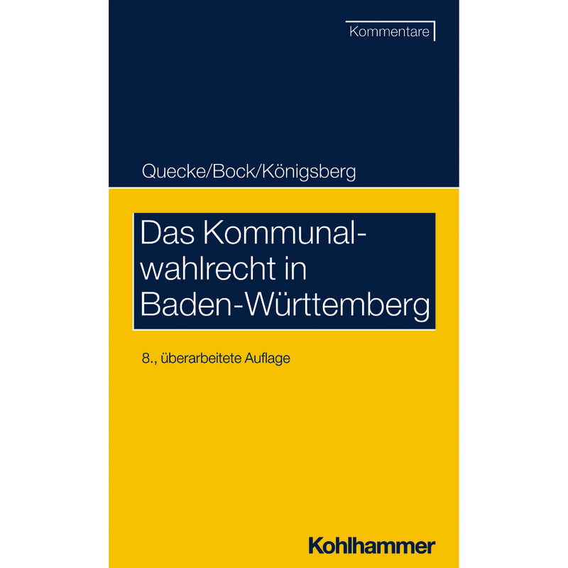 Das Kommunalwahlrecht in Baden-Württemberg