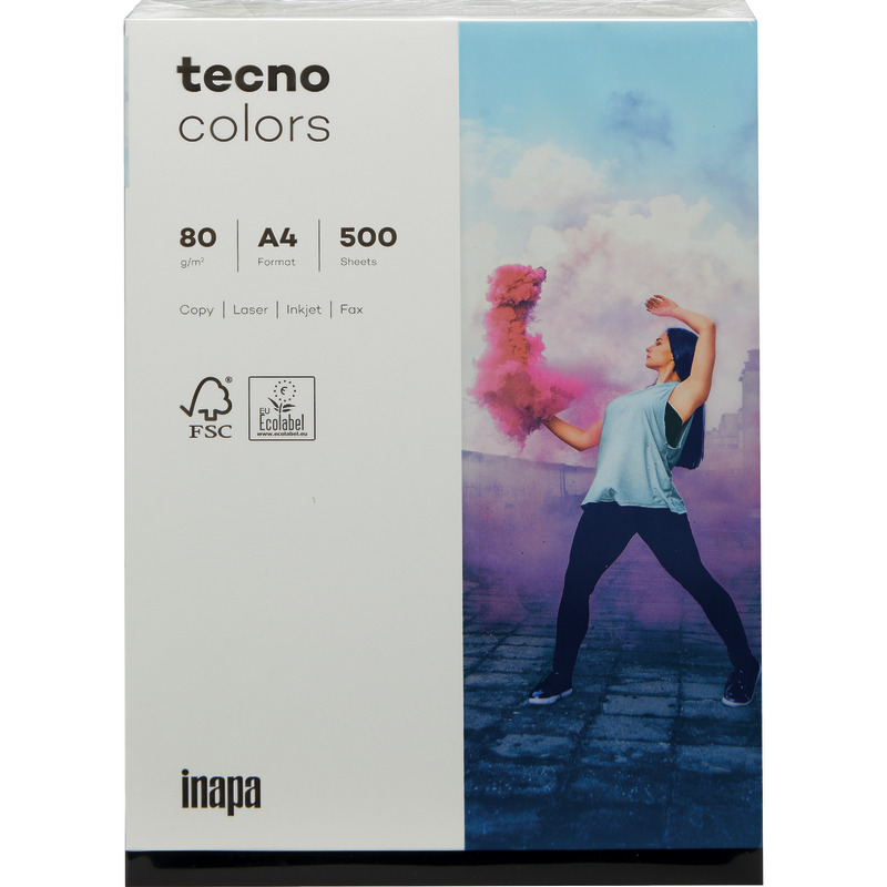 Kopierpapier tecno® colors, DIN A4, 80 g/m², Pack: 500 Blatt - naturweiß