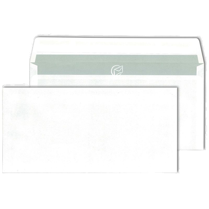 Briefhülle, DIN lang, weiß, haftklebend