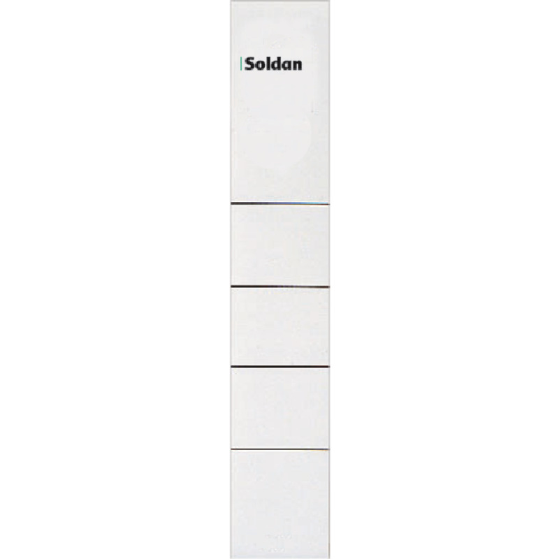 SoldanPlus Rückenschilder, selbstklebend, für Rückenbreite 50 mm, kurz, schmal, weiß
