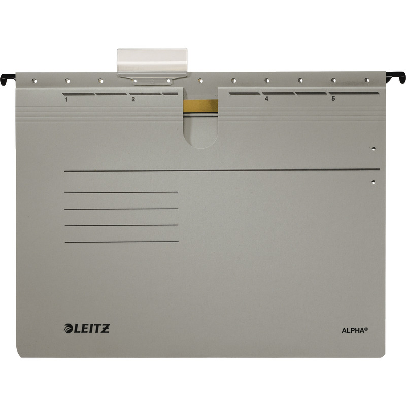 LEITZ Color-Hängehefter Alpha 1984, 1 Abheftvorrichtung, Rechtsheftung - grau