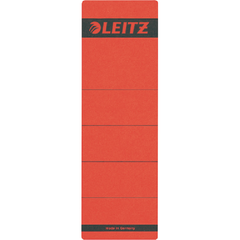 LEITZ Rückenschilder 1642, selbstklebend, für Rückenbreite 80 mm, kurz - rot