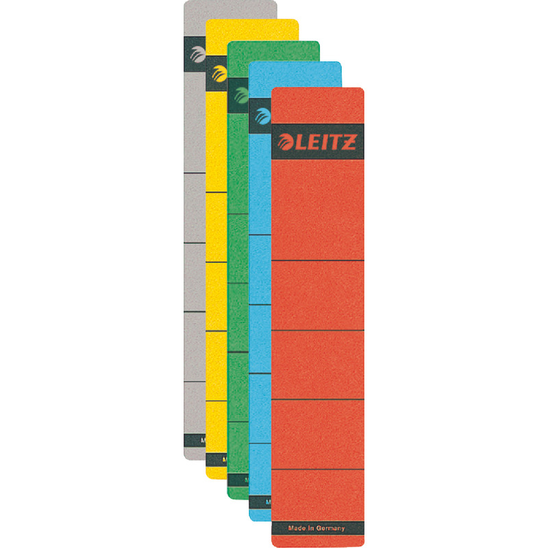 LEITZ Rückenschilder 1643, selbstklebend, für Rückenbreite 52 mm, kurz - rot