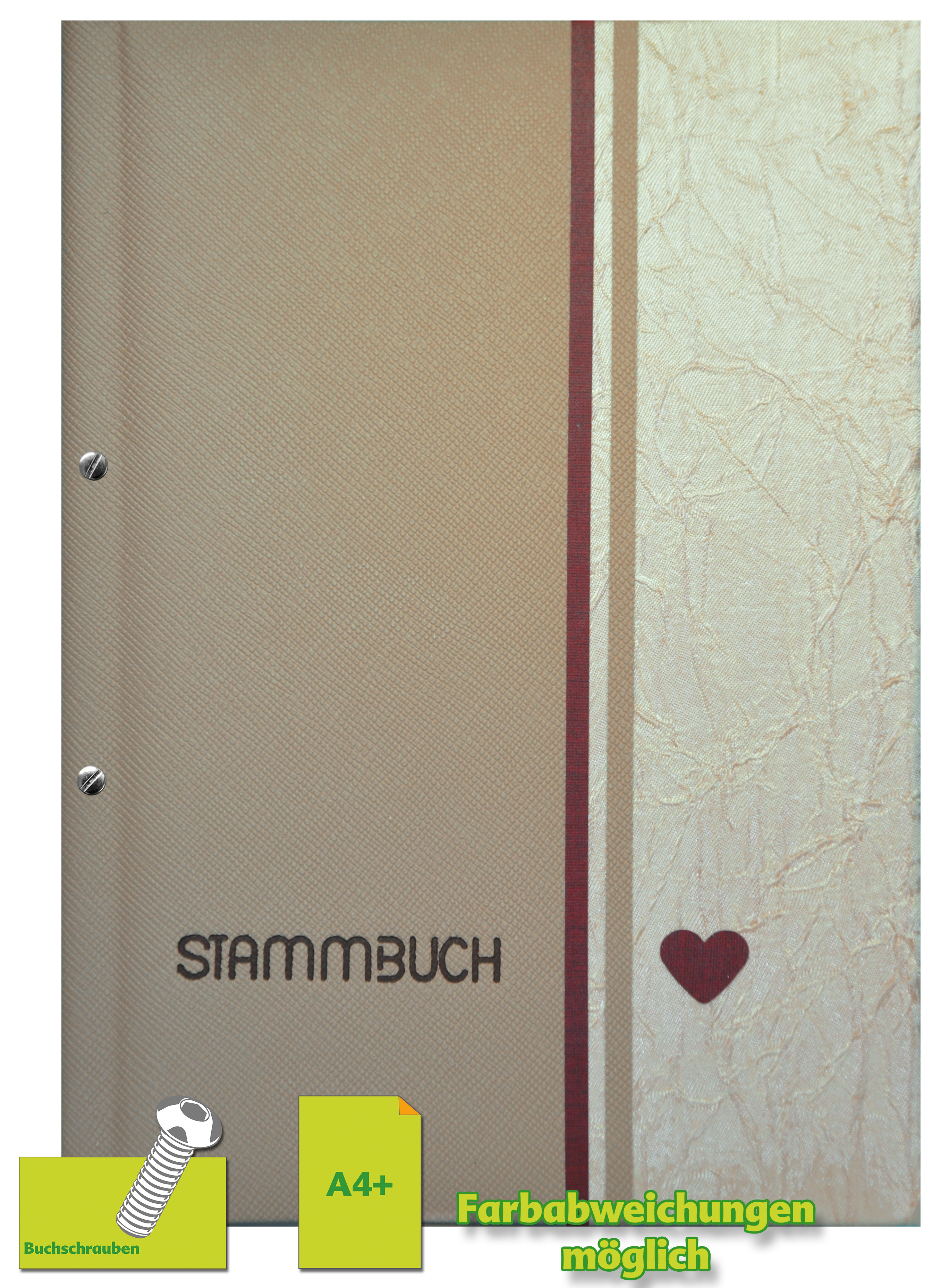 Stammbuch BROWNIE, DIN A4+, Buchschrauben (Seriennummer 8000697)