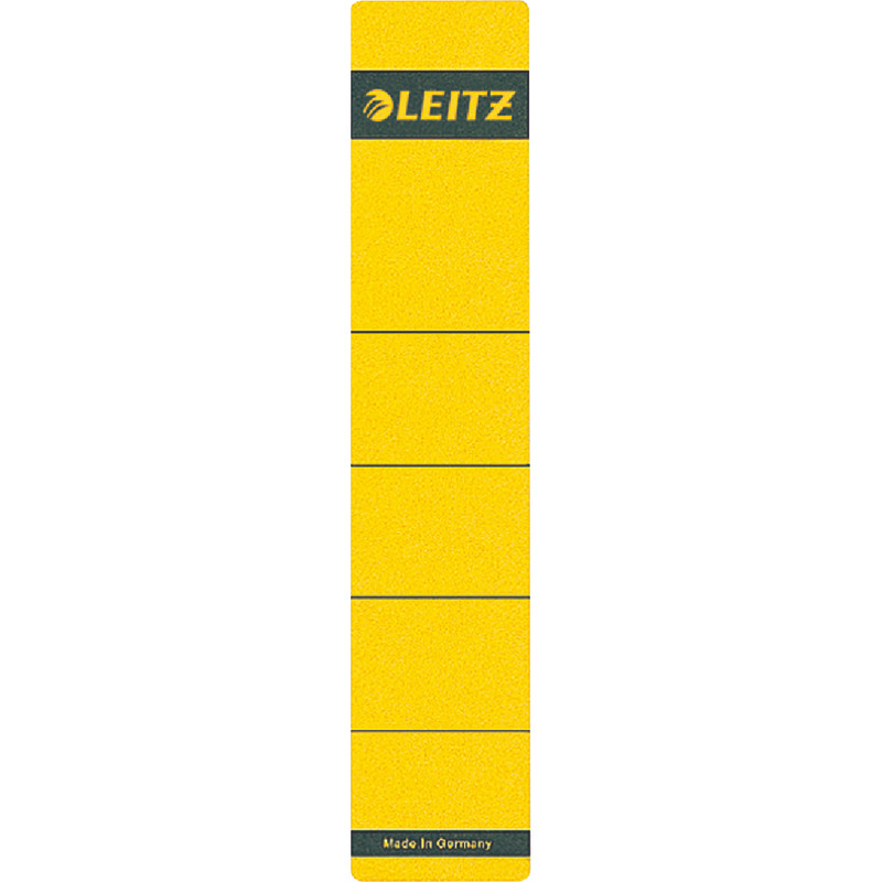 LEITZ Rückenschilder 1643, selbstklebend, für Rückenbreite 52 mm, kurz - gelb