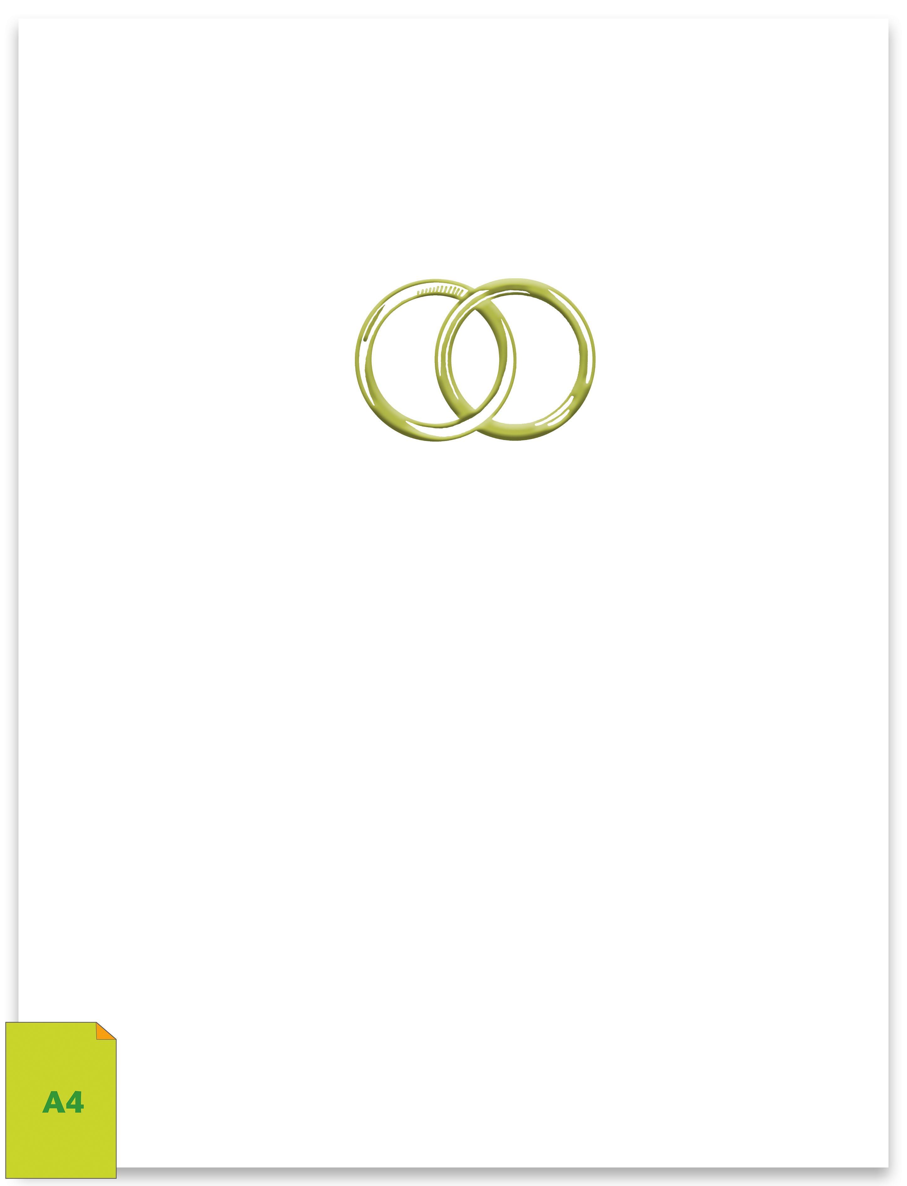 Urkundenmappe mit goldenen Ringen für DIN A4 Urkunden, Laschen rechts