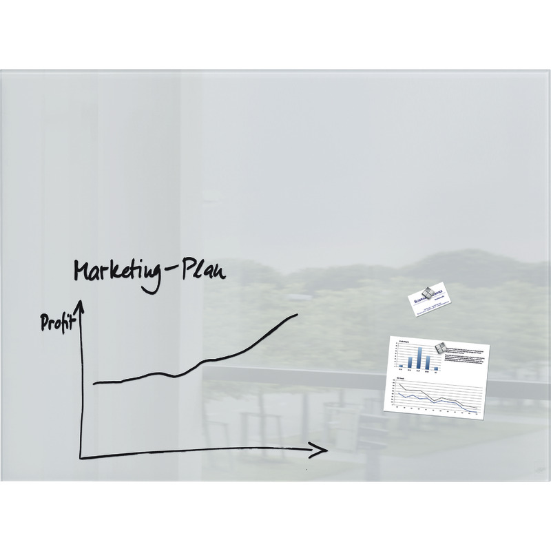 sigel Glas-Whiteboard artverum®, inkl. SuperDym-Magnete, 1.200 x 900 x 18 mm - weiß