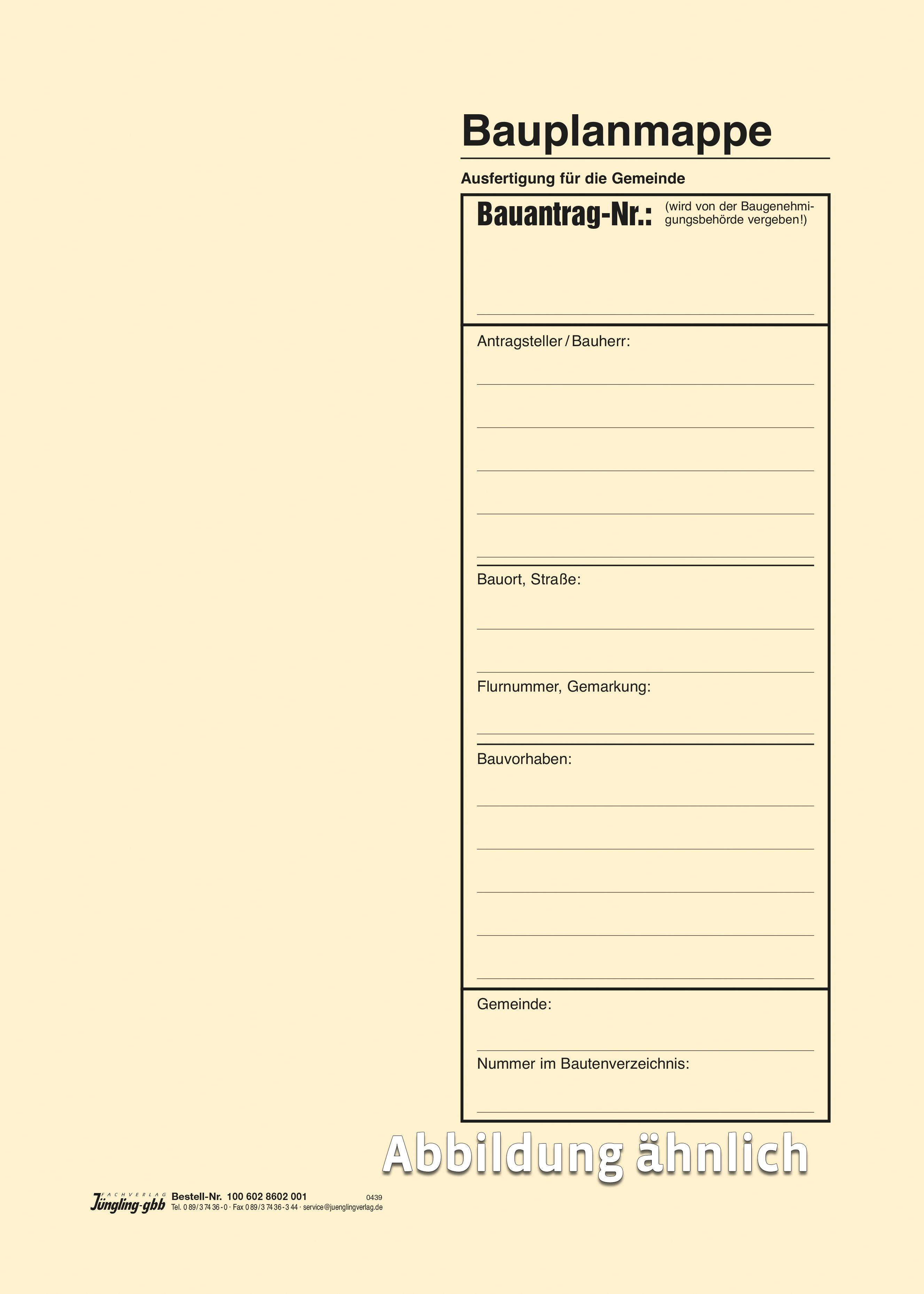 Schnellhefter für Bauvorlagen chamoise (Gemeinde), doppelt heftbar